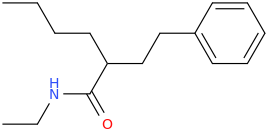 N-ethyl-2-phenethyl-hexanamide molecular structure