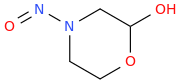 N-nitroso-2-hydroxymorpholine molecular structure