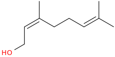 Nerol molecular structure