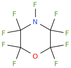 Nonafluoromorpholine molecular structure