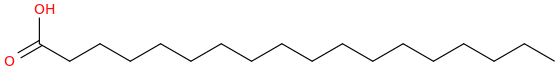 Octadecanoic acid molecular structure