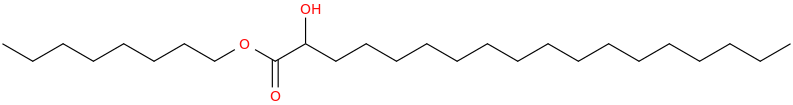 Octyl hydroxystearate molecular structure