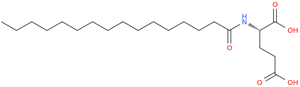 PALMITOYL GLUTAMIC ACID molecular structure