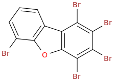 PENTABROMODIBENZOFURAN molecular structure