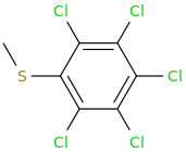 PENTACHLOROTHIOANISOLE molecular structure