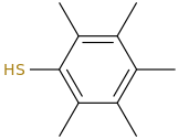 PENTAMETHYLBENZENETHIOL molecular structure