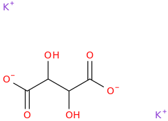 POTASSIUM TARTRATE molecular structure