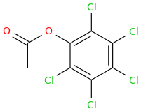 Pentachlorophenyl acetate molecular structure