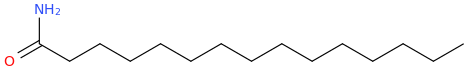 Pentadecanamide molecular structure