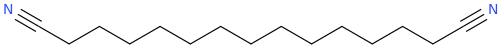 Pentadecanedinitrile molecular structure