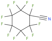 Perfluorocyclohexanecarbonitrile molecular structure