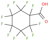 Perfluorocyclohexanecarboxylic acid molecular structure