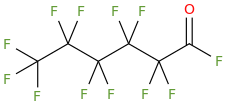Perfluorohexanoyl fluoride molecular structure