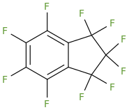 Perfluoroindane molecular structure
