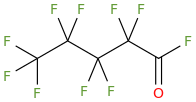 Perfluorovaleryl fluoride molecular structure