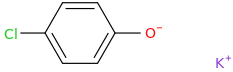 Potassium 4-chlorophenolate molecular structure