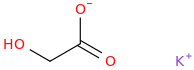 Potassium hydroxyacetate molecular structure