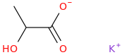Potassium lactate molecular structure