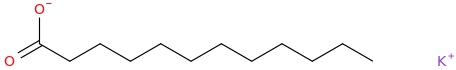 Potassium laurate molecular structure