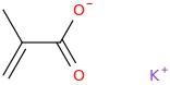 Potassium methacrylate molecular structure