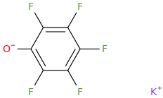 Potassium pentafluorophenolate molecular structure