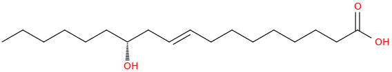 RICINELAIDIC ACID molecular structure