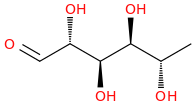 Rhamnose molecular structure