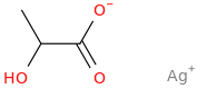 Silver lactate molecular structure