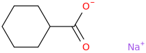 Sodium cyclohexanecarboxylate molecular structure
