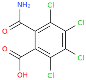 TETRACHLOROPHTHALICACIDMONOAMIDE molecular structure