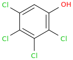 Tetrachlorophenol molecular structure