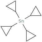 Tetracyclopropyltin molecular structure