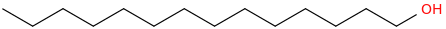 Tetradecanol molecular structure