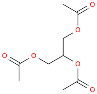Triacetin molecular structure