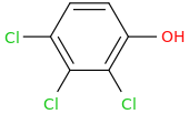 Trichlorophenol molecular structure