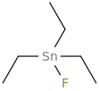 Triethylfluorotin(IV) molecular structure