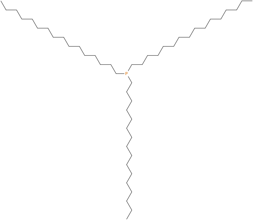 Trihexadecylphosphine molecular structure