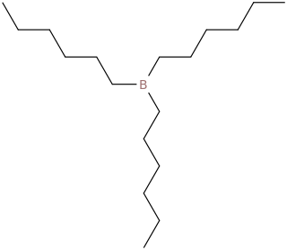 Trihexylboron molecular structure