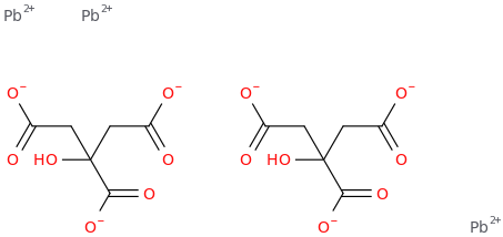 Trilead dicitrate molecular structure
