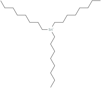 Trioctyltin molecular structure