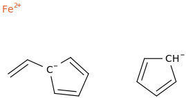 Vinylferrocene molecular structure