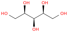 Xylitol molecular structure
