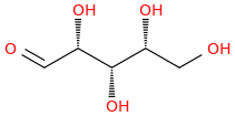 Xylose molecular structure