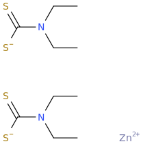 ZINC DIETHYLDITHIOCARBAMATE molecular structure