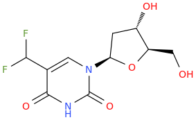 alpha,alpha-difluorothymidine molecular structure