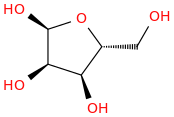 alpha-D-Ribofuranose(9CI) molecular structure