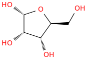 alpha-L-Ribofuranose (9CI) molecular structure