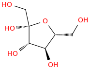 beta-D-Fructose molecular structure