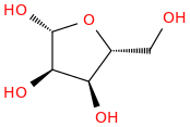 beta-D-Ribofuranose (9CI) molecular structure