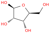 beta-L-Ribofuranose (9CI) molecular structure